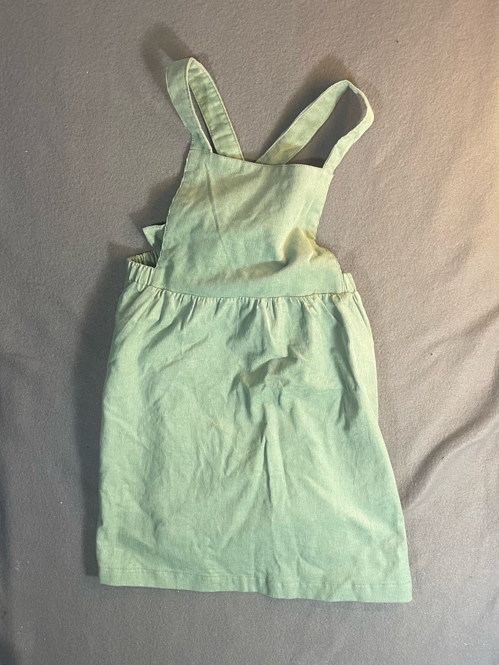 NWT Tullabee Sage Green Cotton Pinafore Jumper Dress - Size 5